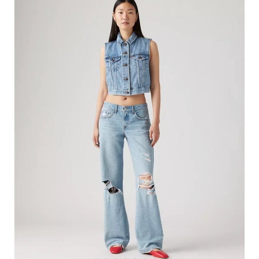 New Levi’s 29x30 Premium Low Loose Women's Jeans Probably OK Light Wash - Picture 5 of 6